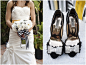 时尚的婚礼灵感:黑色和白色条纹+跳跃的黄色 - 时尚的婚礼灵感:黑色和白色条纹+跳跃的黄色婚纱照欣赏