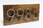 House Numbers, Contemporary,House Number Sign, Modern House Number, Wood address plaque, address numbers,Custom address sign, Walnut. $99.85, via Etsy.: 