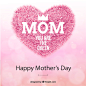 粉色水彩母亲节贺卡海报 花卉花朵爱心条幅 AI矢量设计素材 (5)