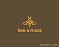 蜜蜂迷宫Logo设计欣赏。