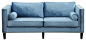 Cooper Blue Velvet Sofa modern-sofas