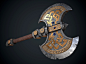 Dwarf Axe, Loïc Sprimont : Dwarf axe based on a concept from Warhammer.