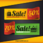 Colorful sale banners Free Vector