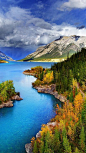 Abraham Lake, North Saskatchewan River - Alberta, Canada: 