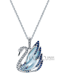 施华洛世奇 (Swarovski) 2014年高级珠宝Mini Swan系列
18K金粉蓝托帕石蓝宝石钻石链坠