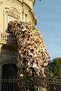 Artist Alicia Martin's tornado of books