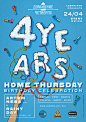 Poster «Home Thursdays» : Poster for celebratory party "Home Thursdays"