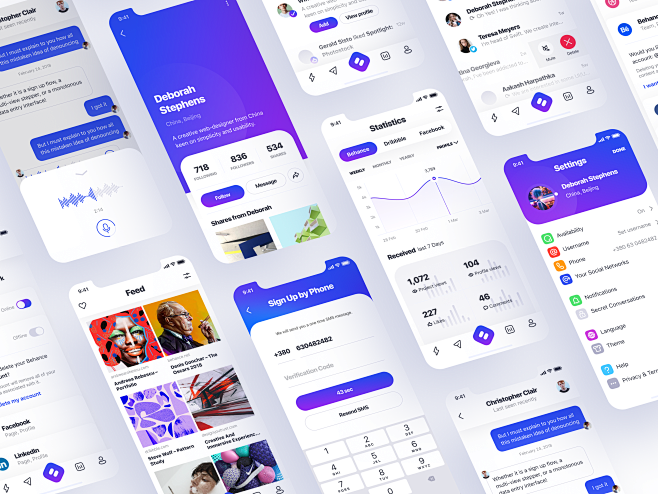 Simple Social UI Kit...