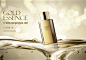 黄金精华液化妆品Ai矢量广告海报Gold Essence Cosmetic :  