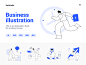 Illustrations : Hello. 
This illustration pack based on modern work scenes, they are suitable for your app design, web design,presentation and all needs. The flat styles are easy to edit, so they help to speed up the design process and unify the design st