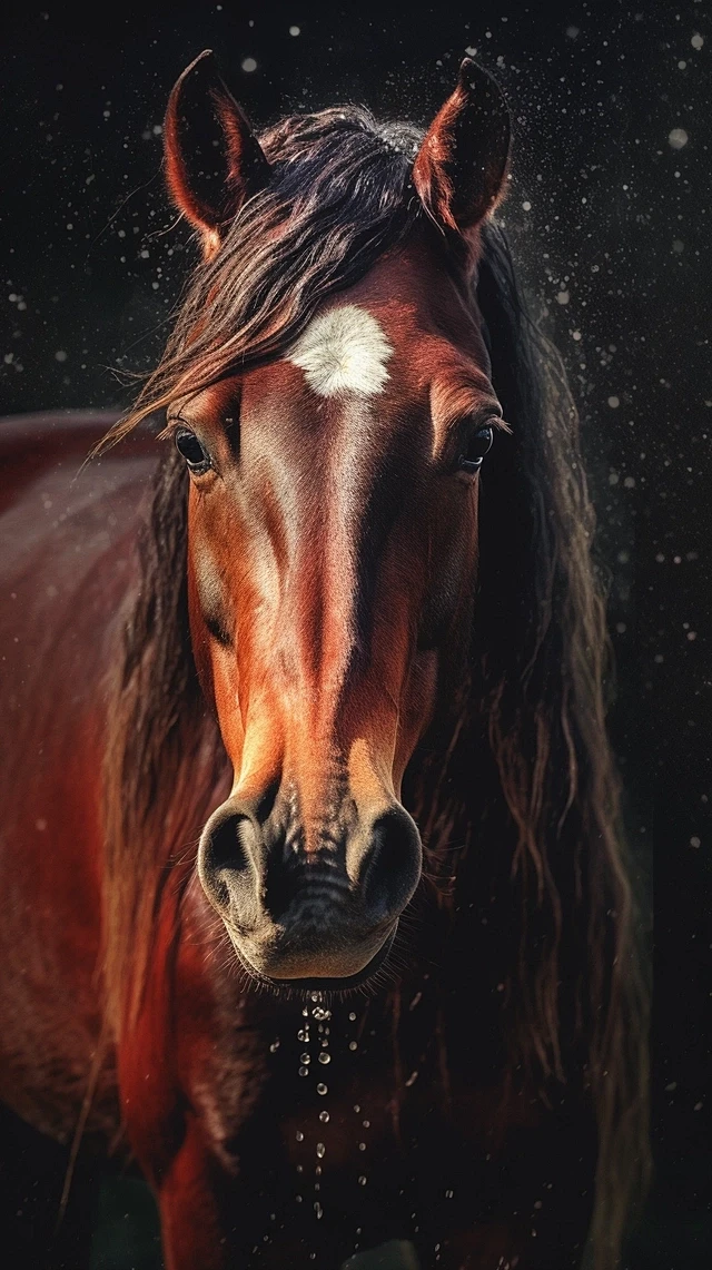 A powerful stallion ...