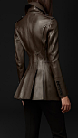 Bonded Leather Jacket | Burberry PORSUM - gorgeous pleats in back