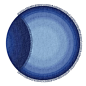 Eclipse Round, Rug and Wall Tapestry Nepal Highland Wool and Cotton Bright Blue 2