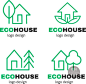 绿色环保家房子建筑标签logo标志icon模板 矢量设计素材 G1330-淘宝网