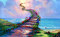 Fantasy - Landscape  Fantasy Stairs Wallpaper