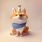 Shiba Inu Sake<br/>by Laura chan_Maxon Cinema 4D _T20181115 #率叶插件 - 让花瓣网更好用# _C4D采下来 #率叶插件，让花瓣网更好用#