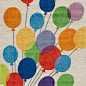 Momeni - Lil Mo Whimsy-16 Rug, Multi Balloons, 3'-0" x 5'-0" - Isn't life a little more fun with a big, bright balloon in your hand? You or your little one can get that feeling every day with this colorful bouquet underfoot. And, better yet, it'