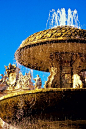 Berninis喷泉在圣彼德广场，梵蒂冈，意大利