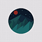 #landscape #design #vector #peaks #moon #moonrise #blood #bloodmoon #dribbble #design #graphic #graphicdesign #illustrator #illustration #adobe #scene #mountain #mountains #flat #minimalistic #stars #night by merenfeld http://ift.tt/1bjS3rb