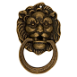 Miniature Gold Lion Pulls 2.2" - Set of 2