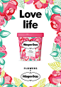 This Floral Inspired Ice Cream Will Have You Ready for Spring : Given that Spring is somewhat in the air, it seems only fitting that this 
limited edition Häagen-Dazs packaging is full of florals and bright colors.