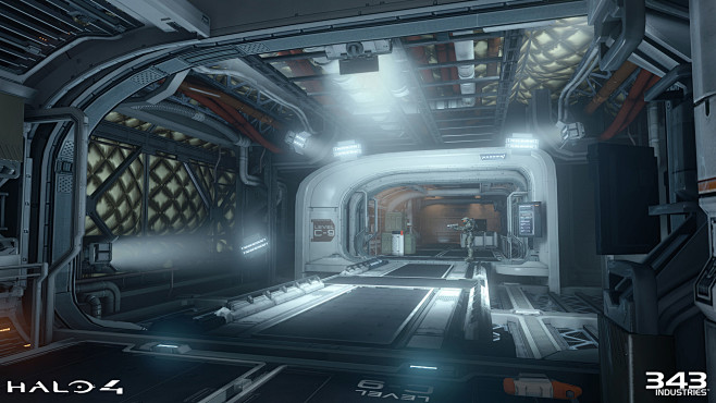 Hallway in Halo 4, J...