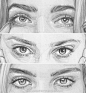 #绘画参考#  如何画眼睛？眼睛细节刻画参考
来自插画师：Matt Mas ​​​​