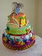 #分享照片#五颜六色的婚礼蛋糕，适合海边办婚礼的新人哦 - 微幸福 - 幸福婚嫁网