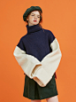 wide sleeve turtleneck knit top (2color) : 16AW 어나더에이 "wide sleeve turtleneck knit top"