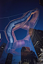 美国波士顿大型空中雕塑外部夜景-美国波士顿大型空中雕塑第11张图片