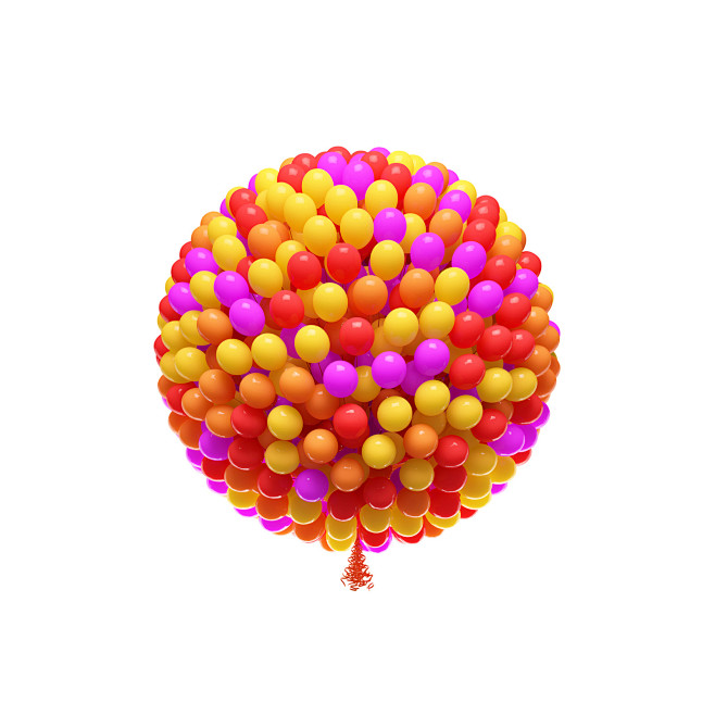 鲜艳三色气球组成的圆气球43608_静物...