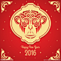 2016新观赏中国猴新年的海报