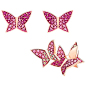 Swarovski | Lilia Pierced Earring Set, Multi-colored, Rose gold plating : Stay on trend this summer in this feminine set, which includes a pair of pierced earrings and an ear cuff. Butterfly motifs sparkle in pink pavé on... Shop now