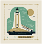 Lighthouses of Southern Africa : Lighthouses are a symbol of exploration and embody the spirit of adventure. We decided to research and illustrate these landmarks which dot our coastline across Southern Africa. We created a poster with custom lettering an