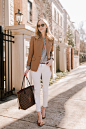 Classic Camel Blazer Outfit Details - Kelly in the City : One of my favorite outfit pieces is a classic camel blazer. It's preppy but still different enough that you can showcase your individual style.