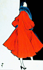 封面设计由RenéGruau，1950年，国际纺织品，刷墨水和水粉画。