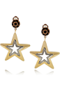 Brass and glass crystal earrings by D&G