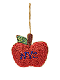 Sudha Pennathur - NYC Beaded Apple Ornament