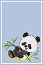 可爱儿童纯色熊猫背景边框矢量图 背景 设计图片 免费下载 页面网页 平面电商 创意素材