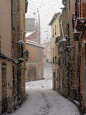 下雪天，巴塞罗那，西班牙 
