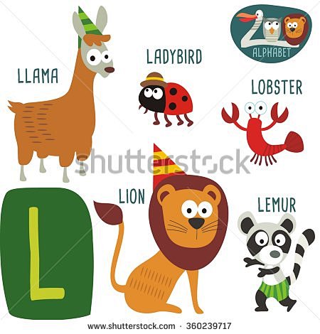 Cute zoo alphabet in...