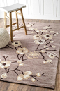 中式古典梅花图案地毯贴图