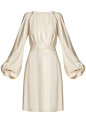 Waist-tie blouson-sleeve cady dress | Chloé | MATCHESFASHION.COM UK : Click here to buy Chloé Waist-tie blouson-sleeve cady dress at MATCHESFASHION.COM