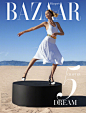US Harper’s Bazaar April 2019. 美国芭莎四月刊, 模特Abby Champion演绎的-“Pleats”百褶裙装主题.☀️ 摄影: Camilla Akrans.