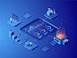 Isometric data analysis concept : Hey dribbble,
Sharing with you the new isometric concept. Hope you like it!
