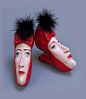 有脸的鞋子|美国艺术家Gwen Murphy将回收的各种旧鞋子，利用粘土和丙烯酸涂料加工后变成各种有表情的脸谱，让鞋子们重获新生。
