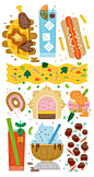 Illustration for the newspaper about foods invented by New York City. Art Direction by Alexandra Citrin