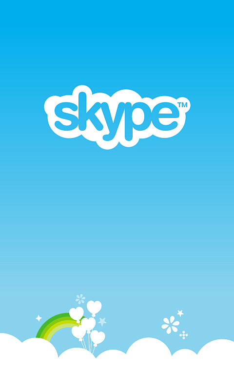 Skype App应用启动界面