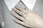 【一线牵】 手工银饰 纯银戒指 简约设计 珍珠戒指 原创设计
