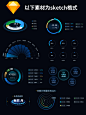 可视化大屏图表柱状图折线图组件SKETCH